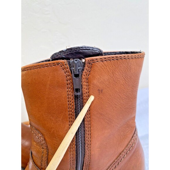 Clarks Mascarpone Cafe Brown Leather Ankle Boots Heel Tan Shoes Women’s -Size 6 - Picture 13 of 13